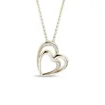 Diamantový náhrdelník dvojité srdce zo zlata KLENOTA