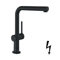 Hansgrohe Talis M54 - Dřezová baterie, s výsuvnou koncovkou, matná černá 72860670