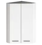 Aqualine Zoja - Rohová skříňka závěsná 35x76x35 cm, 1 dvířka, bílá 50331