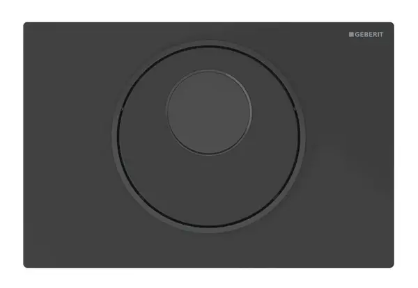 Geberit Sigma10 - Elektronické ovládání splachování, síťové napájení, easy to clean, matná černá 115.890.16.6