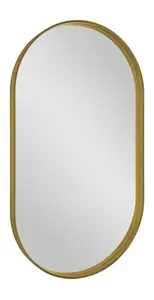 Sapho Avona - Zrcadlo v rámu 40x70cm, matná zlatá AV400G