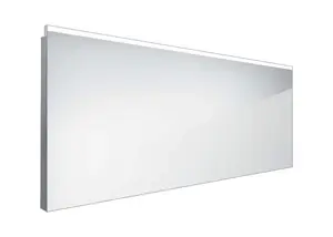 Nimco Zrcadla - Zrcadlo s LED osvětlením, 120x60 cm, hranaté, aluminium ZP 8006
