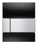 Tece TECEsquare - Ovládání splachování pisoáru, úprava proti otiskům prstů, černé sklo/kartáčovaný nerez 9242806