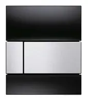 Tece TECEsquare - Ovládání splachování pisoáru, úprava proti otiskům prstů, černé sklo/kartáčovaný nerez 9242806