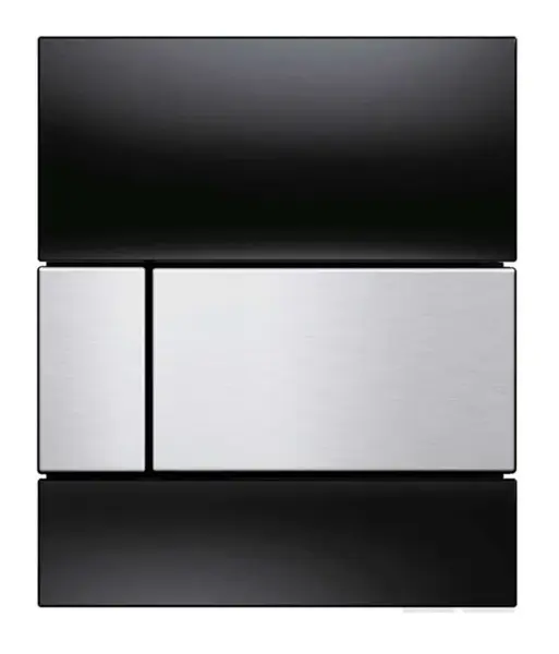 Tece TECEsquare - Ovládání splachování pisoáru, úprava proti otiskům prstů, černé sklo/kartáčovaný nerez 9242806