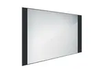 Nimco Zrcadla - Zrcadlo s LED osvětlením, 100x60 cm, hliník/černá ZPC 41004-90
