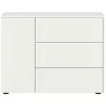 MID.YOU ŠIROKÁ KOMODA, bílá, 105/80/37 cm