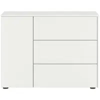 MID.YOU ŠIROKÁ KOMODA, bílá, 105/80/37 cm