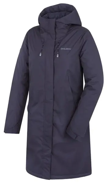 Husky  Narvik L dark blue, M Dámsky hardshellový plnený kabát