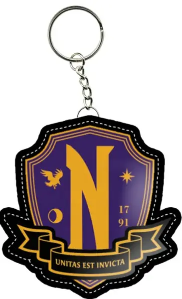 Klíčenka Wednesday – logo akademie Nevermore