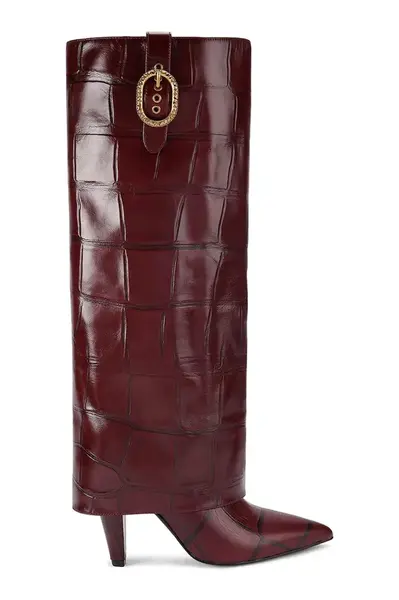 Kožené čižmy Kurt Geiger London Fold Over Tall Boot