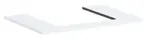 Hansgrohe Xilesa E - Doska pod umývadlo, 78x55 cm, výrez uprostred, matná biela 54269700