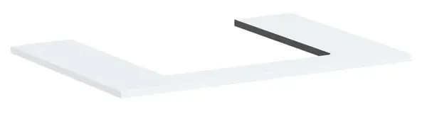 Hansgrohe Xilesa E - Doska pod umývadlo, 78x55 cm, výrez uprostred, matná biela 54269700