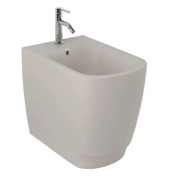 Kludi Resa S - Stojaci bidet, otvor na batériu, matná pieskovo sivá 27BIB01O2