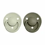 BIBS De Lux cumlíky z prírodného kaučuku 2ks - veľkosť 1 - Sage / Hunter Green