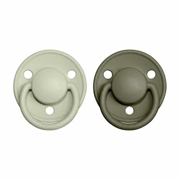 BIBS De Lux cumlíky z prírodného kaučuku 2ks - veľkosť 1 - Sage / Hunter Green