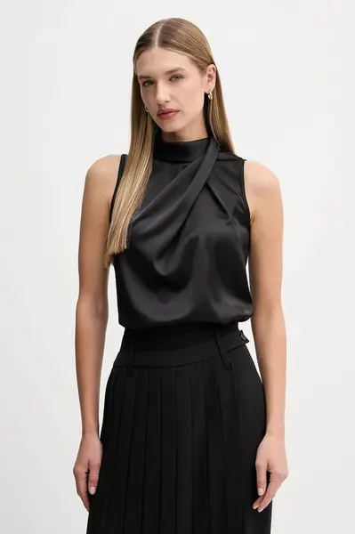 Halenka Sandro Ferrone dámská, černá barva, hladká, S22YBFLOGICA