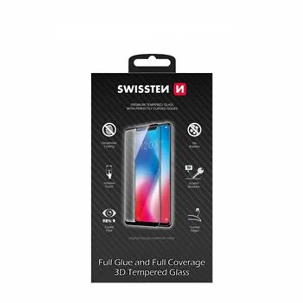 Tvrzené sklo Swissten Ultra Durable 3D Full Glue Glass pro Xiaomi Mi 10 Lite, černá