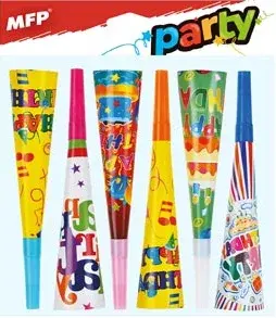 Trumpetka papírová 6ks 19cm mix ME121