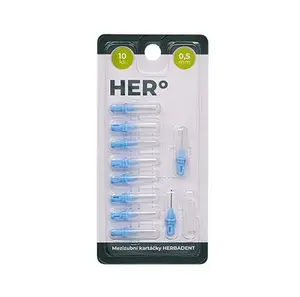 Herbadent HERo 0,5 mm náhradní mezizubní kartáčky 10 ks modré