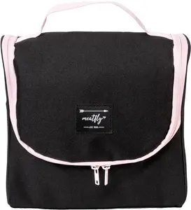 Meatfly toaletní taška Cara Black | Černá | Objem 6 L