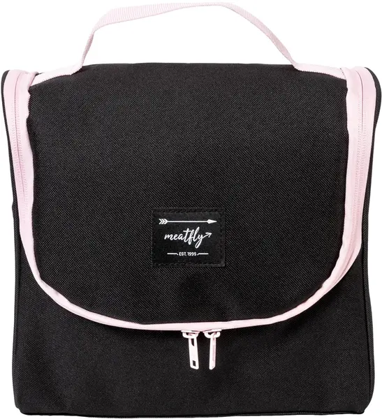 Meatfly toaletní taška Cara Black | Černá | Objem 6 L