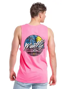 Meatfly pánské tílko Dipped Neon Pink | Růžová | Velikost XS