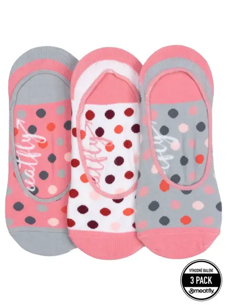 Meatfly ponožky Low Socks Triple Pack Grey / Pink | Růžová | Velikost One Size
