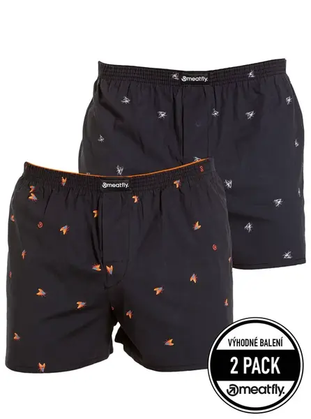 Meatfly pánské trenýrky Agostino I - Flies | Černá | Velikost M