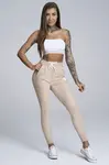 Gym Glamour Tepláky Boyfriend Beige, L, beige
