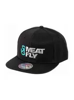 Meatfly kšiltovka Ness Snapback Black / Grey Revital | Černá | Velikost One Size