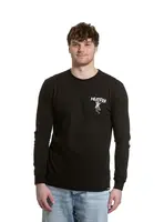 Meatfly pánské tričko s dlouhým rukávem Julien Black Skeleton | Černá | Velikost L | 100% bavlna