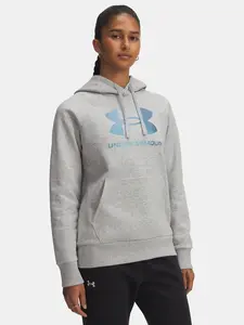 Dámská mikina Under Armour UA Rival Flc Shimmer Hdy-GRY - Dámské