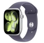 APPLE Watch 11 GPS + Cellular 46mm Stříbrný hliník s mlžně fialovým sportovním řemínkem - M/L
