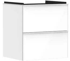 Hansgrohe Xelu Q - Umývadlová skrinka, 63x58x50 cm, 2 zásuvky, lesklá biela/matná biela 54023700
