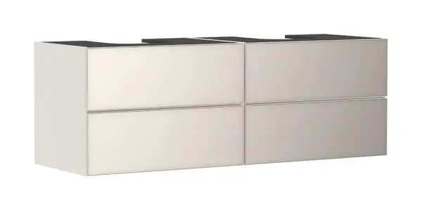 Hansgrohe Xevolos E - Umývadlová skrinka 157x56x55 cm, 4 zásuvky, matná béžová/metalická béžová 54200790
