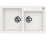 Alveus Rock - Granitový drez, 78x48 cm, s ovládaním odtoku, arctic 1090963