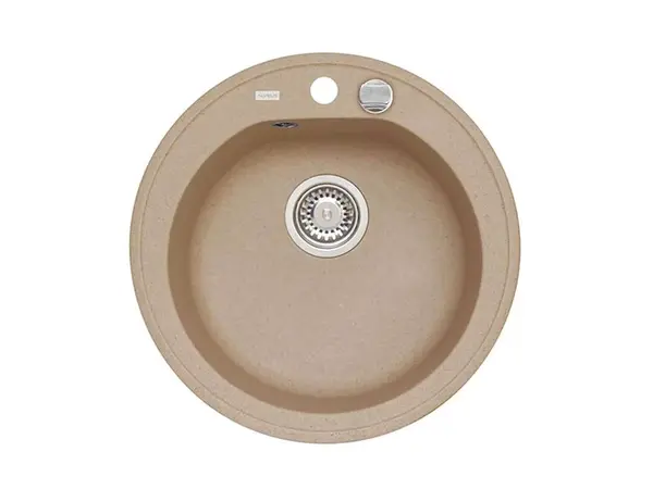 Alveus Niagara - Granitový drez priemer 51 cm, s ovládaním odtoku, beige 1076855
