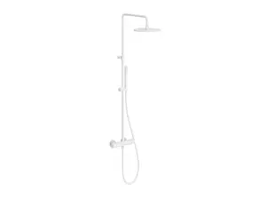Ravak Espirit - Sprchový set s termostatem, průměr 25 cm, matná bílá X070495