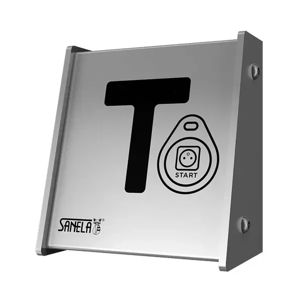 Sanela Automaty - Nástěnný automat pro jednofázový spotřebič RFID, matný nerez SLZA 30B