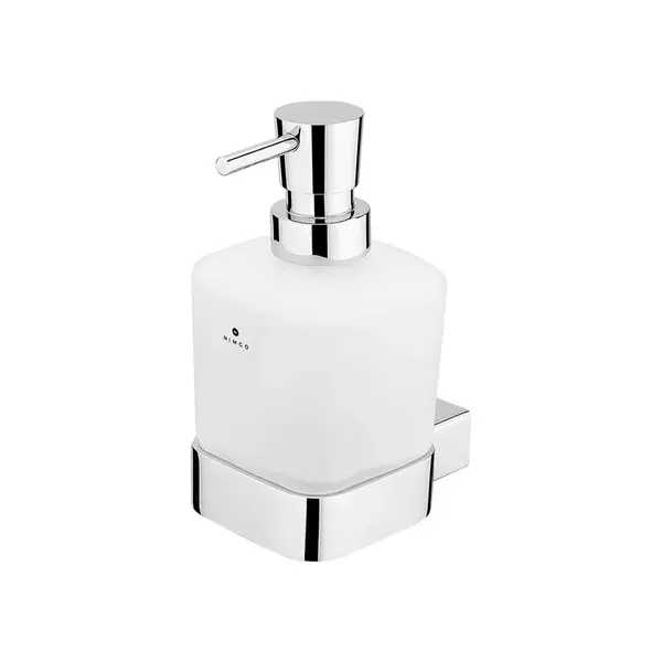 Nimco Kibo - Dávkovač mýdla s držákem, matné sklo/chrom Ki 14031C-26