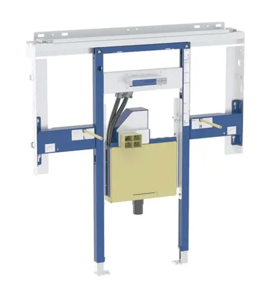 Geberit Duofix - Předstěnová instalace pro umyvadlo Geberit ONE 105 cm, pro nástěnnou armaturu ONE, podomítkový sifon a prvek Clou, na výšku místnosti