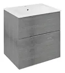 Sapho Cirasa - Umyvadlová skříňka, 59x64x46 cm, 2 zásuvky, dub stříbrný CR601-1111