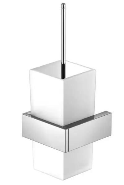 Steinberg 460 - WC kefa nástenná s držiakom, biele sklo/chróm 460 2903