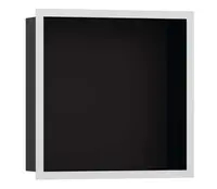 Hansgrohe XtraStoris Individual - Výklenek do stěny s designovým rámem, 30x30x10 cm, matná černá/matná bílá 56098700
