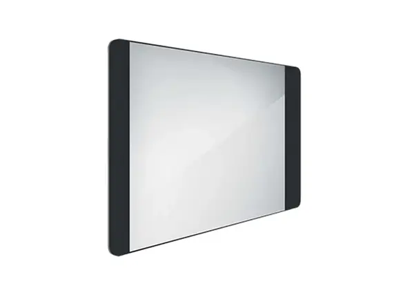 Nimco Zrcadla - Zrcadlo s LED osvětlením, 80x60 cm, hliník/černá ZPC 42003-90
