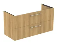Ideal Standard i.Life B - Umyvadlová skříňka, 63x120x51 cm, 2 zásuvky, pravá, přírodní dub T5587NX