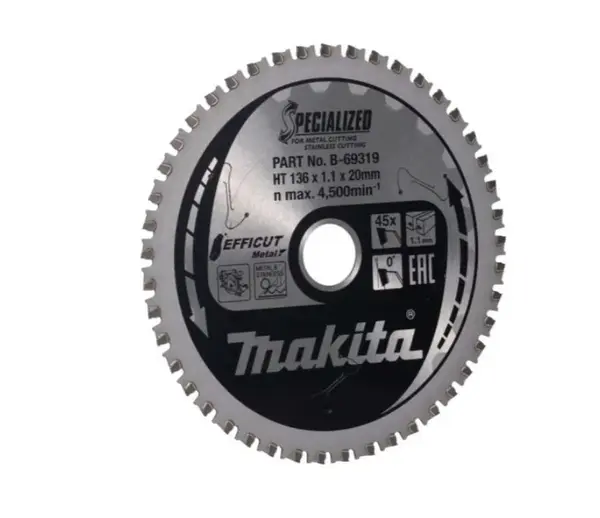 Makita Příslušenství - Pilový kotouč na kov 136x20 mm, 45 zubů B-69319