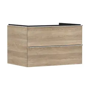 Hansgrohe Xelu Q - Umývadlová skrinka, 50x78x55 cm, 2 zásuvky, prírodný dub/chróm 54076000