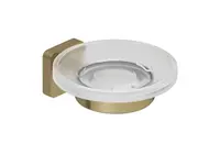 Kludi Vela S - Mydlovnička s držiakom, sklo/kefované zlato 25985N0